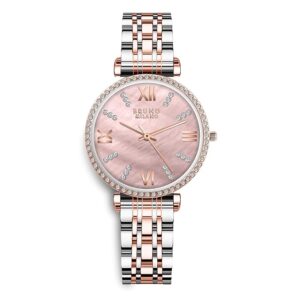 BRUNO MILANO Luxe Diamond Studded Bezel Watch for Women and Girls